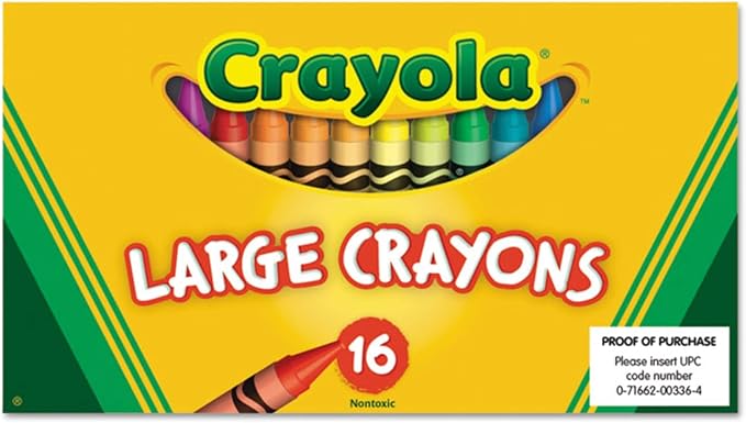 Crayola Large Size Crayon 16pk Arts & Crafts Arts & Crafts Bin336 Crayola Llc