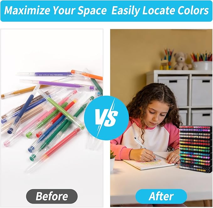 Gel Pens For Coloring, 252 Pack Colored Pens for Black Paper & White Paper, 0.6MM Fine Point Pens for Coloring, Writing, Drawing, Journaling, Note Taking, Office, Home