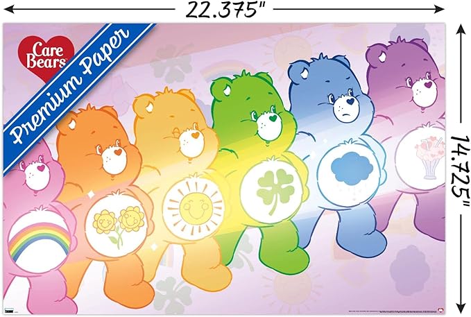 Care Bears - Care Bear Stare Wall Poster, 22.4L" x 14.7W", Premium Poster & Mount Bundle