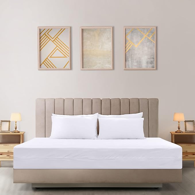 Utopia Bedding Mattress Protector Zippered Full Size (Pack of 2), 100% Waterproof Bed Bug and Dust Mite Proof Mattress Encasement, Absorbent 6 Sided Mattress Cover
