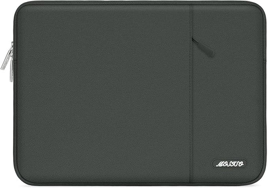 MOSISO Laptop Case 13.3 inch, 13-13.3 inch Laptop Sleeve Compatible with MacBook Air/Pro 13/Pro 14 M5 M4 M3 M2 M1, HP Dell ASUS Lenovo,Polyester Vertical Computer Sleeve Bag with Pocket, Dawn Gray