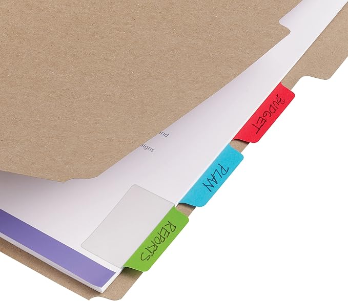 Avery Multiuse Ultra Tabs, 2" x 1.5", 2-Side Writable, Red/Blue/Green, 48 Repositionable Tabs (74757)