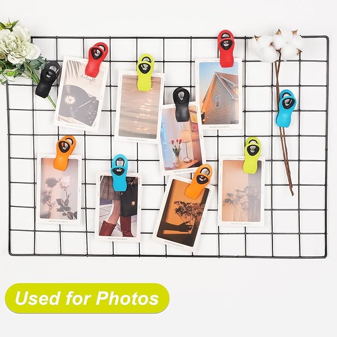 30 Pack Chip Clips Bag Clips, Paper Clips, Binder Clips, Multicolor Magnetic Clip for Food and Other Packages, Multipurpose Refrigerator Magnet Clip, Office Paper Clamps