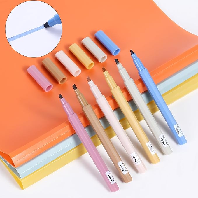 Mr. Pen- Aesthetic Highlighters, 6 Pack, Chisel Tip, Retro Tones, Cute Highlighters Assorted Colors