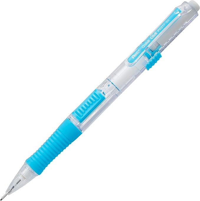 Pentel Quick Click Mechanical Pencil, (0.7mm) Med Line, Canister, Assorted Colors (A/D/N/P/S/V), 36-PK (PD217PC36M)