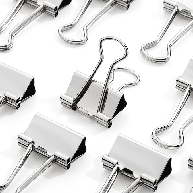 Mr. Pen- Small Binder Clips, 50 pcs, 0.75", Small Size, Silver Metal Binder Paper Clips, Paper Clamps for Office Supplies, Home, School, Business, Document Organizing