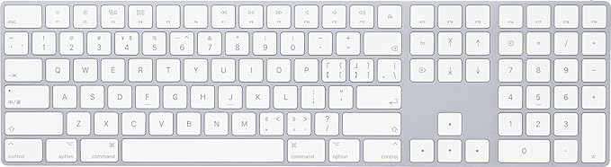Apple Magic Keyboard with Numeric Keypad: Wireless, Bluetooth, Rechargeable. Works with Mac, iPad, or iPhone; Chinese - Pinyin - White