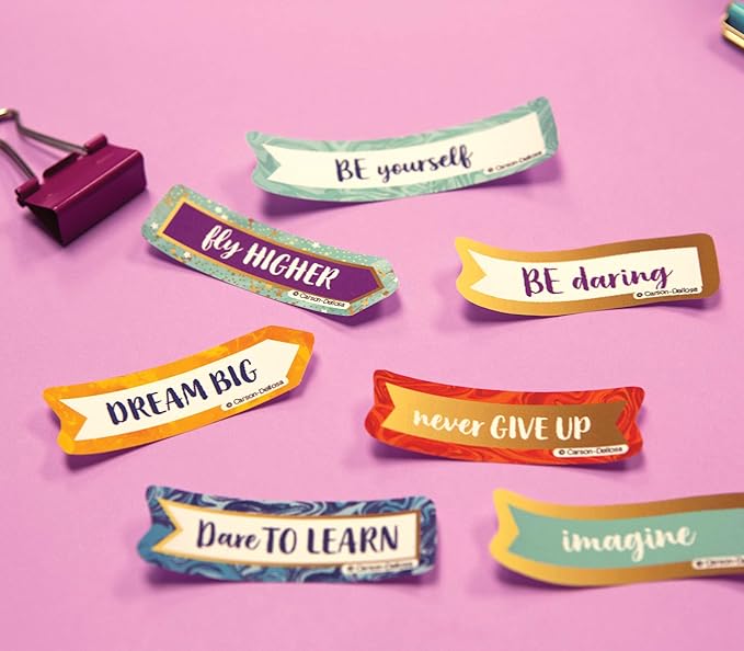 Carson Dellosa – Galaxy Banners Mini Colorful Cut-Outs, Classroom Décor, 56 Pieces