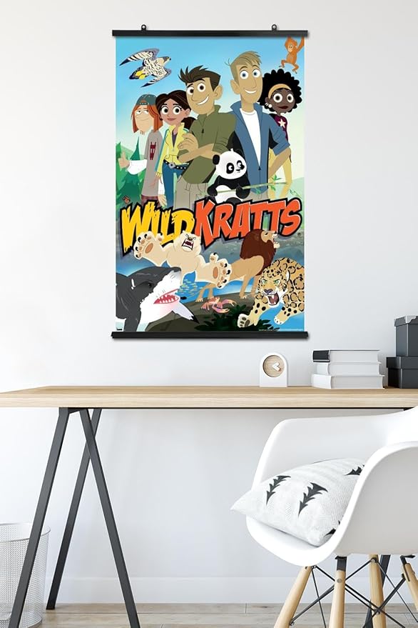 Wild Kratts - Group Wall Poster, 34L" x 22.4W", Premium Poster & Clip Bundle
