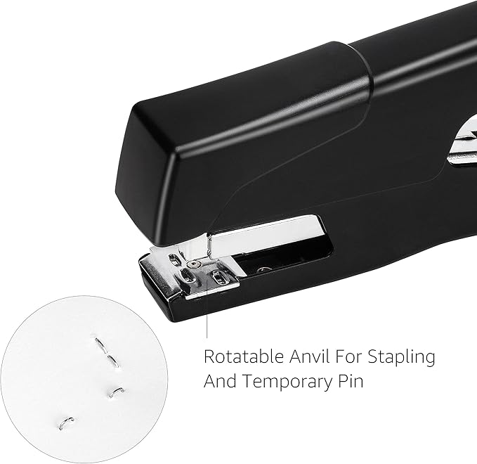 Amazon Basics Effortless Handheld Plier Stapler, 25 Sheet Capacity, Heavy Duty, Easy to Use, Black