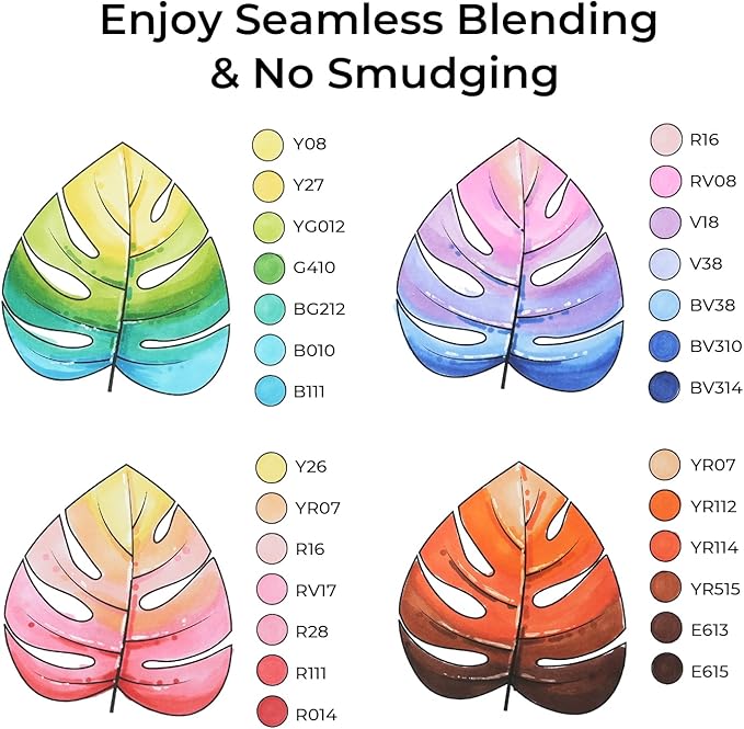 Ohuhu Alcohol Markers 320 Colors - Chisel & Fine Double Tipped Art Markers for Artists Adults Coloring Drawing Sketching Illustration - Refillable - AP Certificated