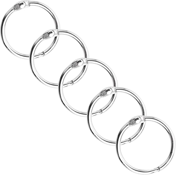 Mr. Pen- Loose Leaf Binder Ring, 40 Pack, Binder Rings 1 Inch, Metal Rings for Index Cards