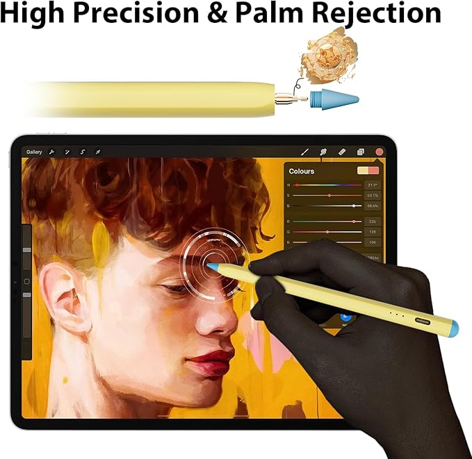 Stylus Pen for iPad 2018-2023, Fast Charging Apple Pencil (1st Gen) With Tilt Sensitivity & Palm Rejection, Magnetic Pen for iPad Air 3/4/5, Mini 5/6, 6-10 Gen, Pro 11/12.9"