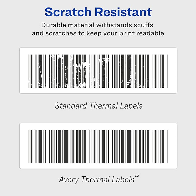 Avery Direct Thermal Address Labels, 1-1/8" x 3-1/2", White, Direct Thermal Printable, Comparable to DYMO 30251, 2 Rolls of Blank Labels per Pack, 2,600 Total (10 Packs of 4150)