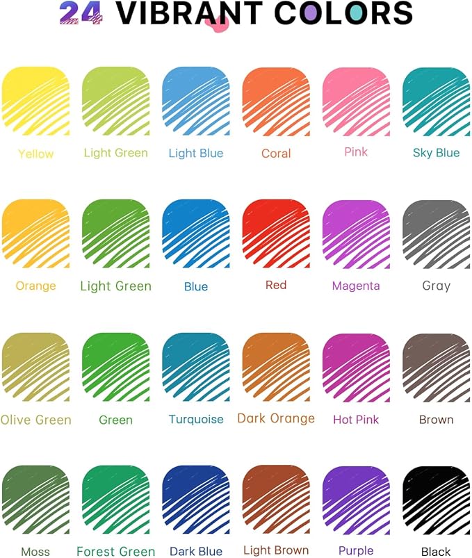 Four Candies 0.7mm Erasable Gel Pens, Make Mistakes Disappear Colored Pens, 24 Colors Retractable Fine Point Erasable Pens for Writing, Drawing, Planner & School Supplies