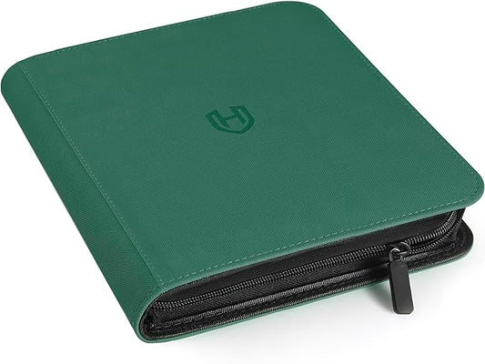 Card Binder 12 Pocket with Zipper, 816 Pockets Trading Card Holder Book, Premium PU Cover Zip Folder Binder, Side Loading Carrying Case Binder Album for TCG, MTG, Sports Cards, Game Cards