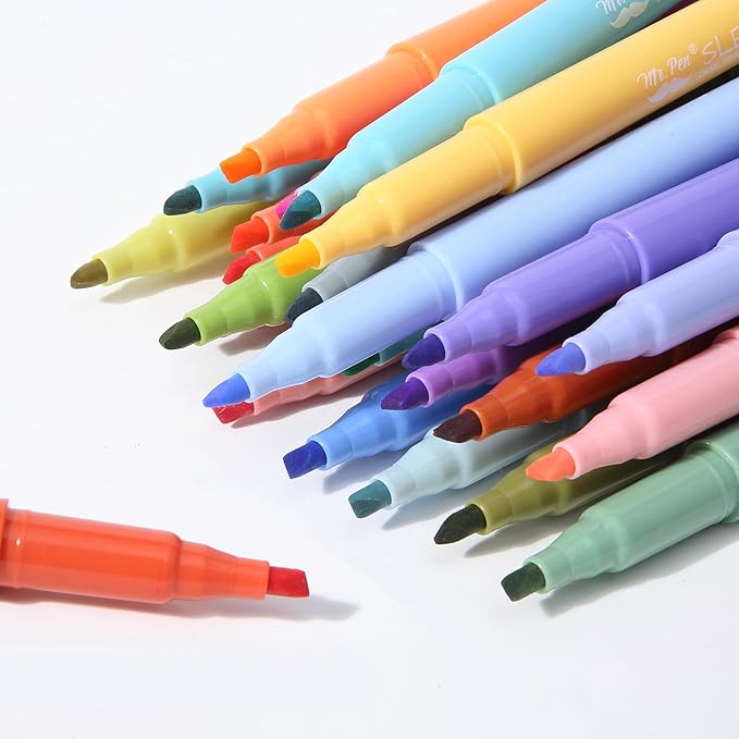 Mr. Pen- Pastel Highlighters, 24 Pack, Chisel Tip, Colorful, Cute Highlighters Assorted Colors, Quick Drying, Smear Resistant
