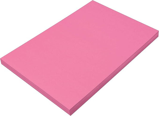 Prang (Formerly SunWorks) Construction Paper, Hot Pink, 12" x 18", 100 Sheets