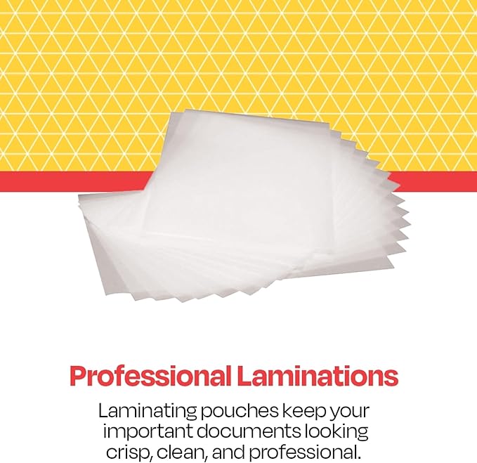 School Smart Laminating Pouches, 9 x 11-1/2 Inches, 3 mil Thick, Pack of 100 - 086081