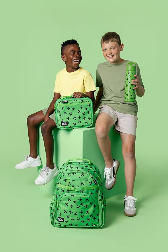Simple Modern Minecraft Kids Lunch Box for Toddler | Reusable Insulated Bag for Girls | Meal Containers for School with Exterior and Interior Pockets | Hadley Collection | Minecraft Creeper