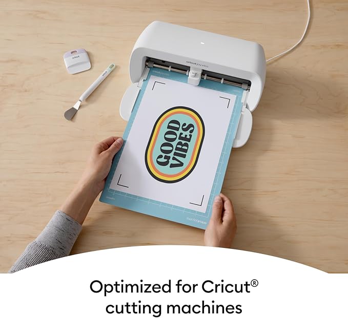 Cricut Printable Iron-On for Dark Fabrics, 10 sheets (8.5" x 11") - Print HTV Compatible with Inkjet Printers - For Joy Xtra, Explore, & Maker Machines