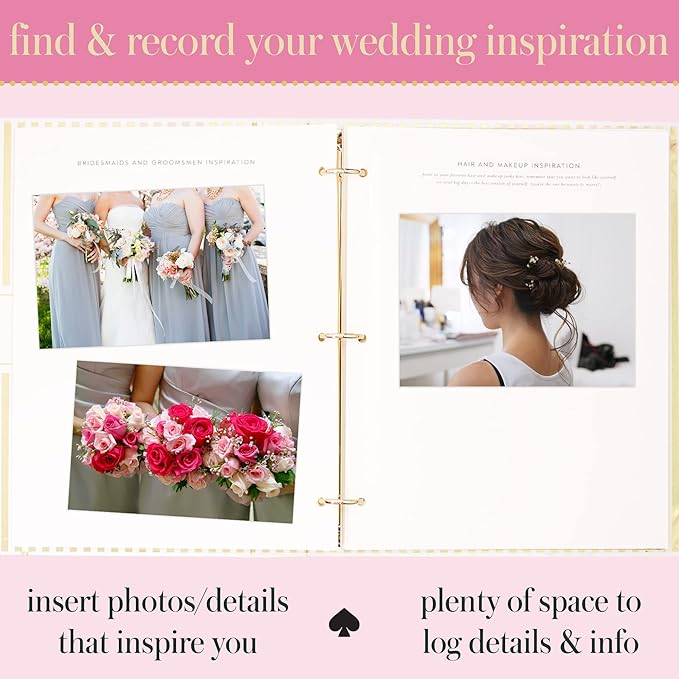 Kate Spade New York Wedding Planning Book and Organizer, Wedding Binder with Pages for To-Do Lists, Notes, Budgeting, Invitations, Growing Tulips