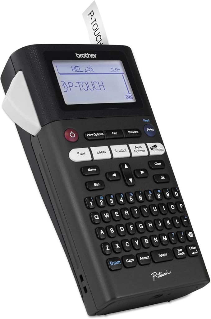 Brother P-touch, PTH300, Portable Label Maker, One-Touch Formatting, Vivid Bright Display, Fast Printing Speeds, Black