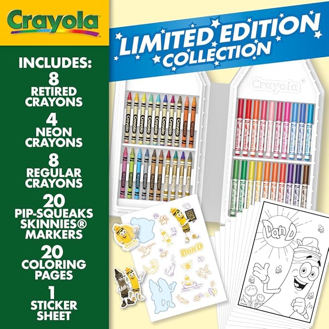 Crayola Coloring Set with Limited Edition Yellow Art Case, Limited Edition Crayons, 50+ Pieces, Gifts for Kids