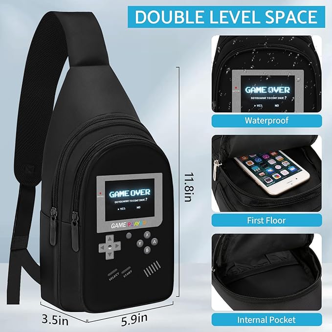 School Backpack For Boys - Gamer Boys Backpack For Kids Children Teens Elementary Middle School - Ages 6-18，17″