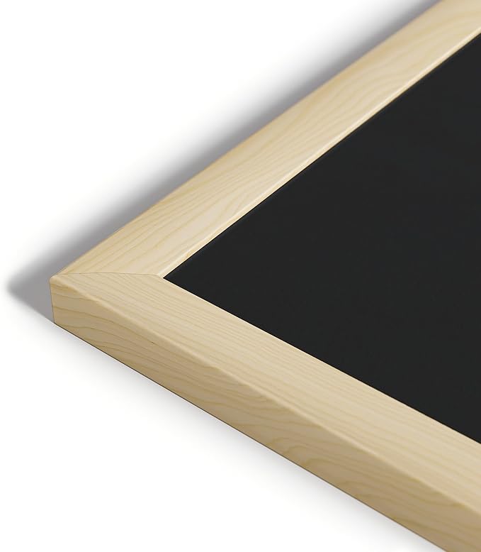U Brands Chalboard, 18" x 24" Inches, Light Birch Wood Frame (310U00-01)