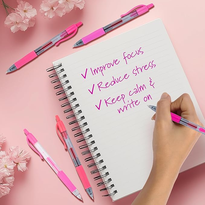 Pilot G2 Premium Gel Roller Pens, Fine Point Gel Pens, Boost Pink Pack, The Colors of Optimism, 8-Pack Pouch, 0.7 mm, Assorted - Ideal for School, Journaling, & Office Writing
