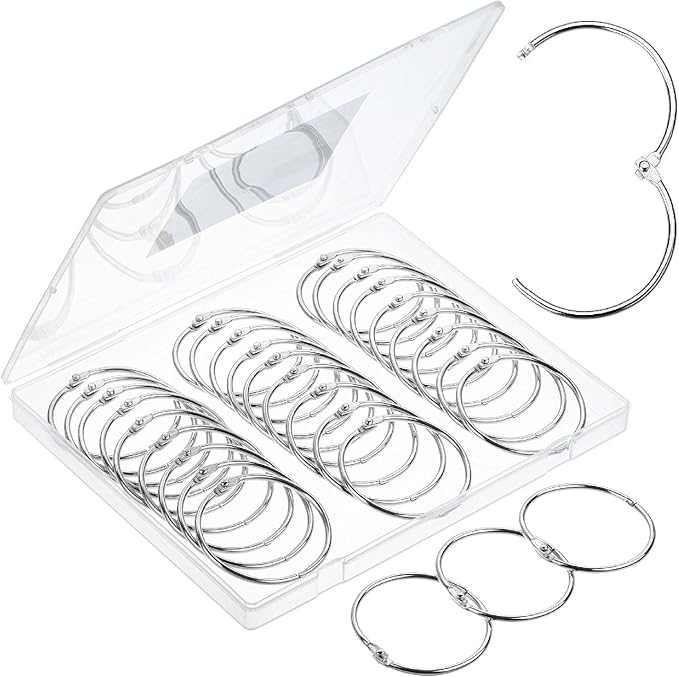 Mr. Pen Loose Leaf Binder Rings - 30 Pack, 2 Inch Silver Metal Rings for Index & Flash Cards