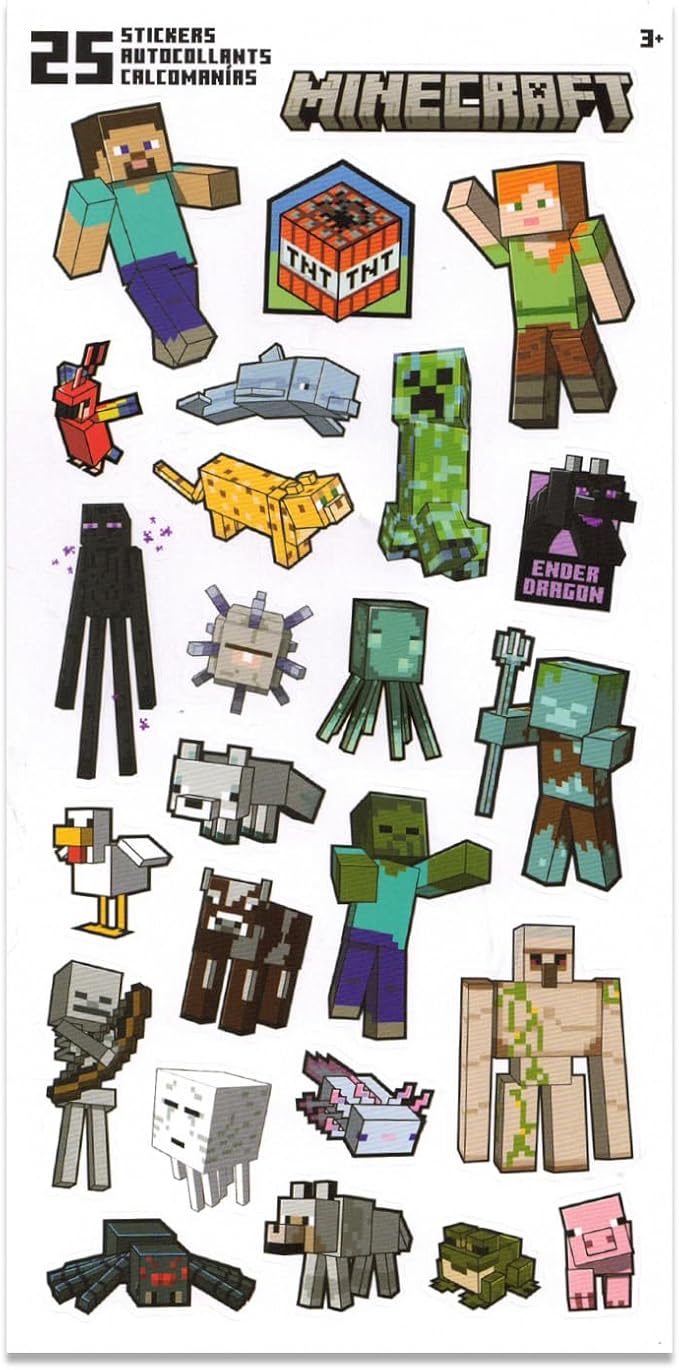 Minecraft Pencil Case - Video Game Stationery Bundle with Pencil Holder, Stickers, More | Minecraft School Supplies for Kids, Boys, Girls