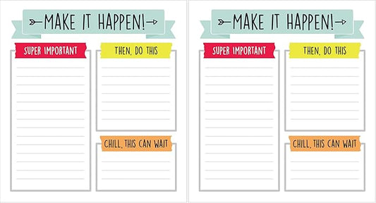 Carson Dellosa Aim High To Do List Notepad—5.75" x 6.25" Paper Stationery, Daily Checklist, Goals, Reminders, Notes, Motivational Organizer (50 sheets) (Pack of 2)