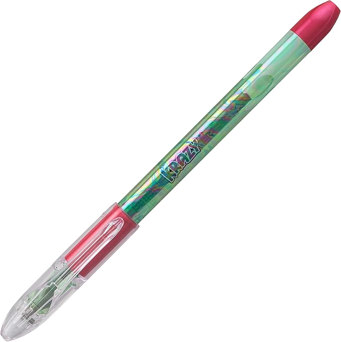 Pentel Arts Krazy Pop Iridescent Gel Pen, (1.0mm) Bold Line, Assorted Ink, Pack of 4 (K91PABP4M3)