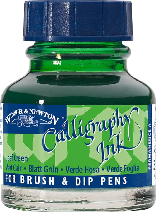 Winsor & Newton Calligraphy Ink, 30ml (1-oz) Bottle, Leaf Green