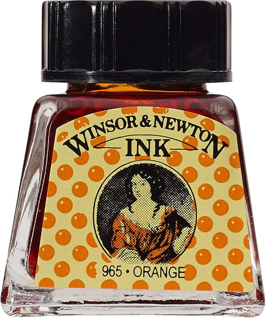 Winsor & Newton Drawing Ink, 14ml Bottle, Orange
