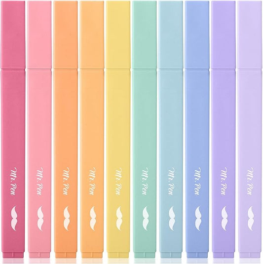 Mr. Pen- Aesthetic Bible Highlighters No Bleed Through, 10 Pack, Assorted Colors, Cute Highlighter for Journaling Supplies and School Accessories, Bible Highlighters and Pens No Bleed