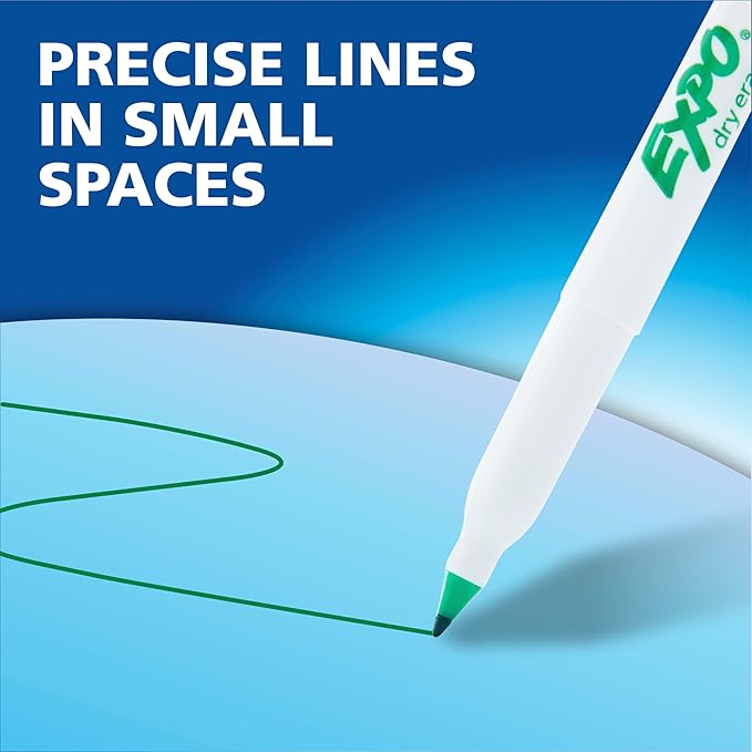 EXPO Low Odor Dry Erase Markers Ultra Fine Tip Black 36 Count
