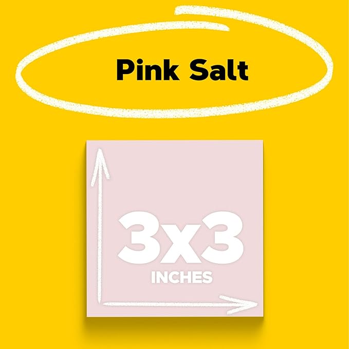 Post-it Super Sticky Notes, 5 Sticky Note Pads, 3 x 3 in., Ideal for Organization in Your Dorm, Home or Office, Single Color Packs Collection, Pink Salt