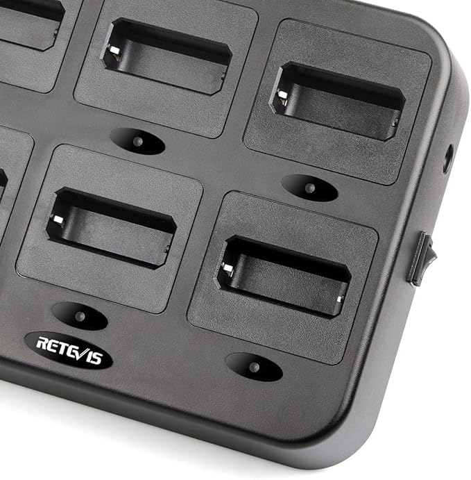 Retevis RT22 Six Way Charger, Walkie Talkie Charger, Multi Unit Charging Station, Compatible with Retevis RT22 RT22S RB19 RB19P RB39 RB39P Two Way Radio(3 Pack)