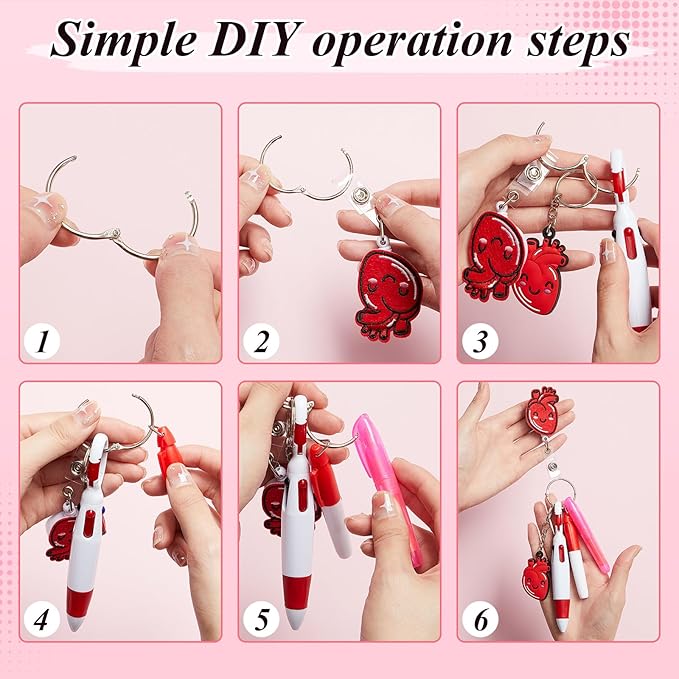 Henoyso 108 Pcs Nurse Badge Reel Pens Mini Highlighter Pens Bulk Nursing Week Appreciation Gifts Badge Accessories Retractable for Cna Medical Assistant Christmas Women (Classic)