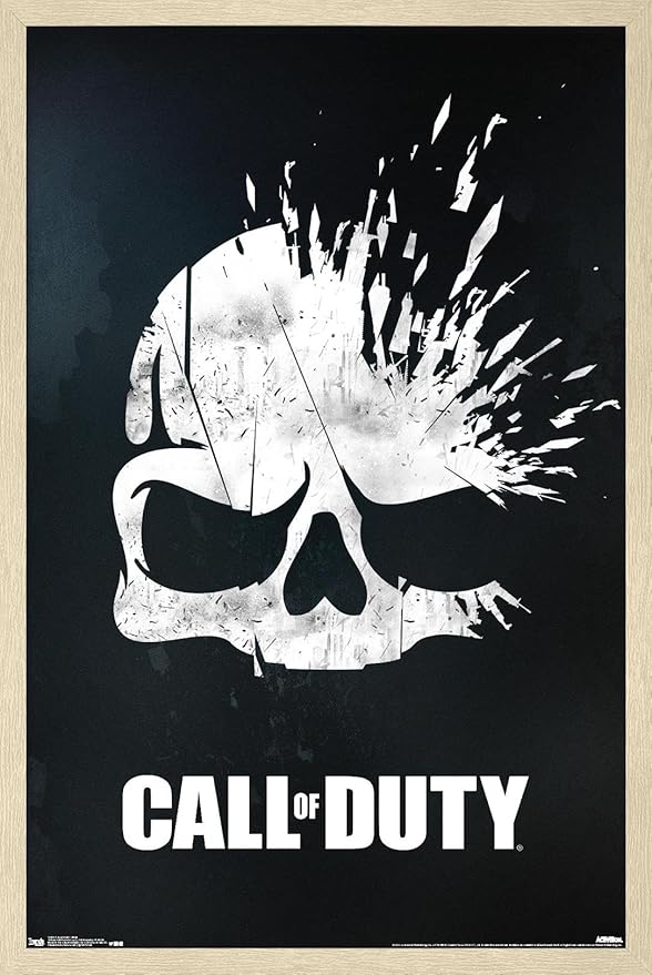Call of Duty - Skull Wall Poster, 22.4L" x 14.7W", Blonde Framed Version