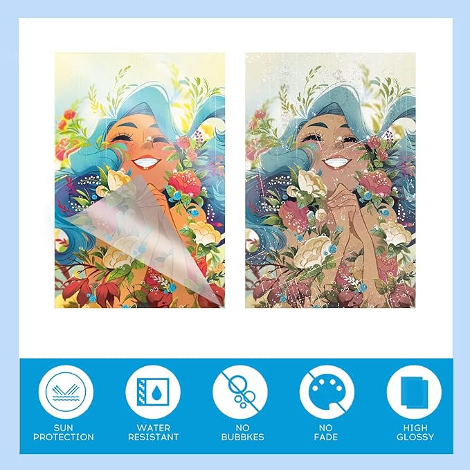 Uinkit 10mil Thicker Self Sealing Photo Laminating Pouches 4 x 6", 25Pack Double-Sided for Recipe Cards & Photos, Waterproof Plastic Sleeves to Preserve Pictures, Index Flashcards