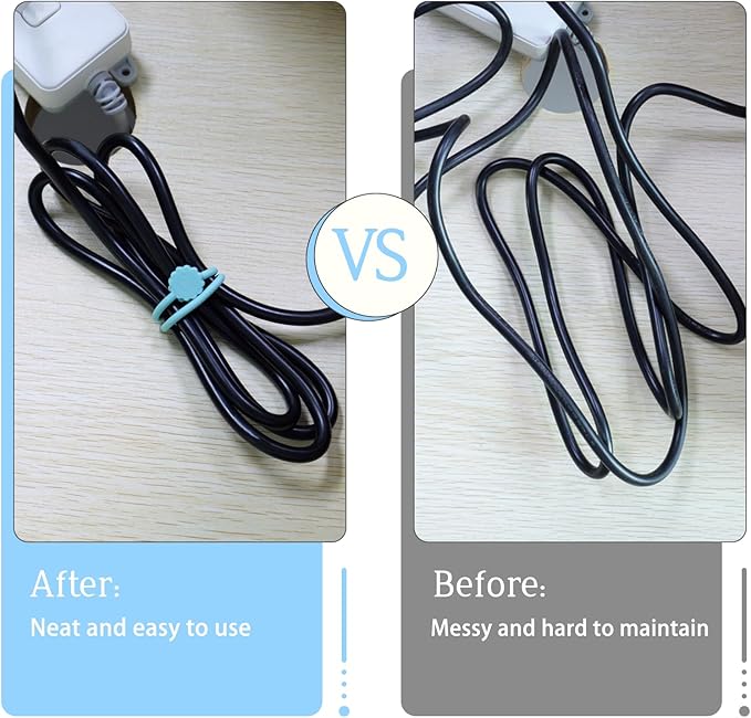 Rich&Ray Silicone Magnetic Twist Ties, Reusable Magnetic Ties for Bundling and Organizing Cable, Hanging Stuff, Kitchen Magnets, Office Magnets or Just for Fun (Gray, 9 pack)
