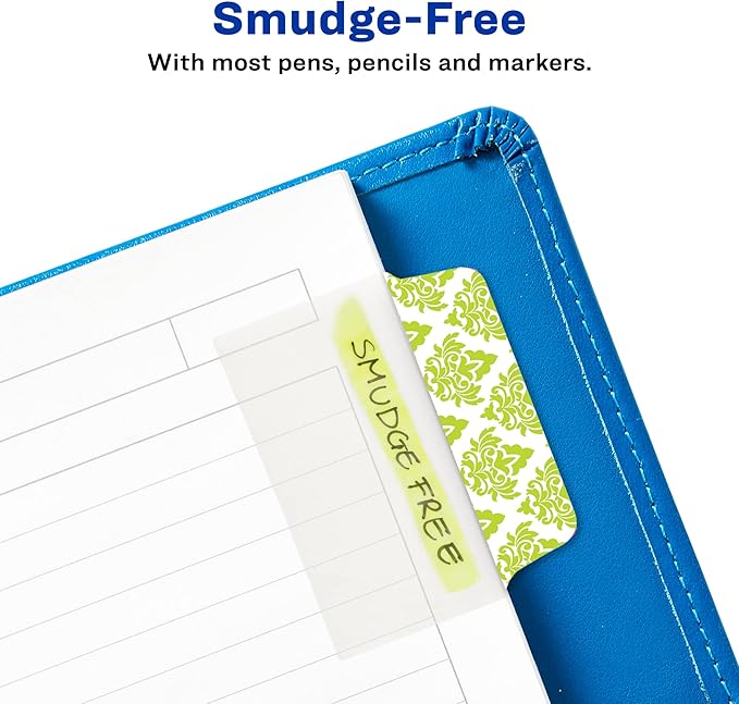 Avery Multiuse Ultra Tabs, 2" x 1.5", 2-Side Writable, Assorted Designs, 24 Repositionable Tabs (74774)