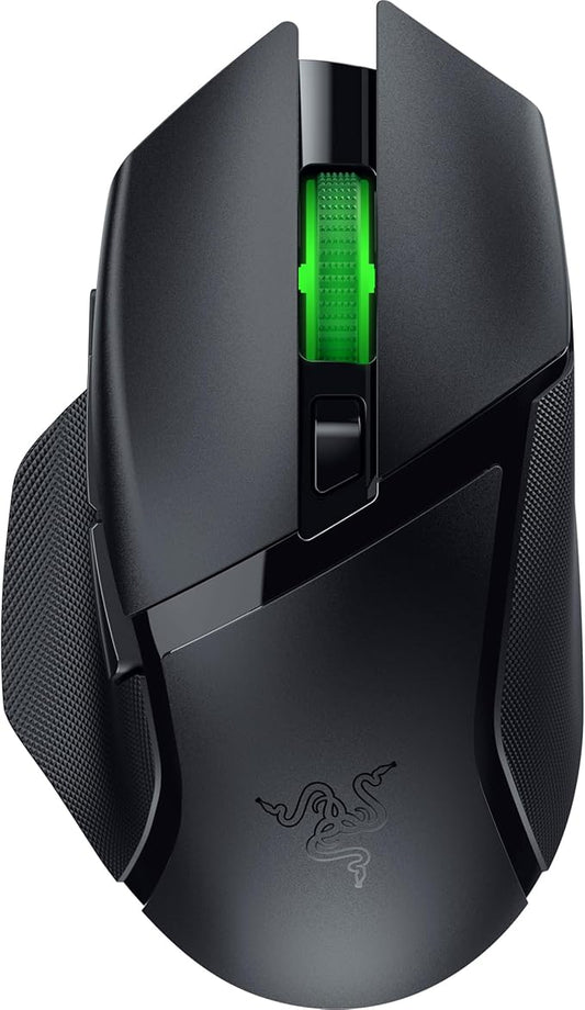 Razer Basilisk V3 X HyperSpeed Customizable Wireless Gaming Mouse: Mechanical Switches Gen-2-5G Advanced 18K Optical Sensor - Chroma RGB - 9 Programmable Controls - Classic Black (Renewed)
