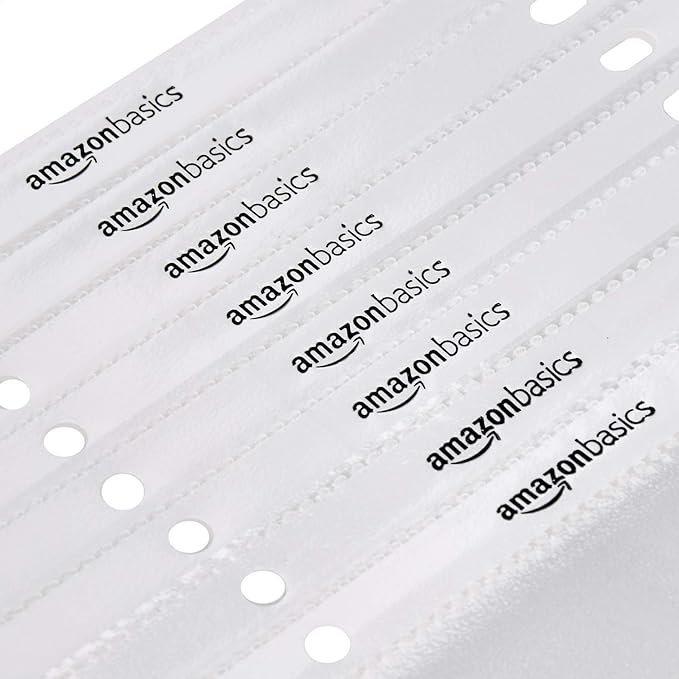 Amazon Basics Sheet Protectors for 3 Ring Binder, Non-Glare, Top Loading, Letter Size 8.5 x 11 in, Clear, 1200-Pack