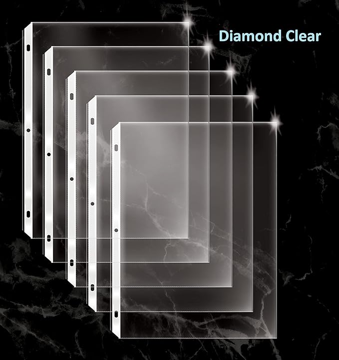 GOLD SEAL 25 Count Diamond Clear Extra Heavyweight Sheet Protectors, 4 mils Strong,8.5 x 11, Top Load, 25 Pack