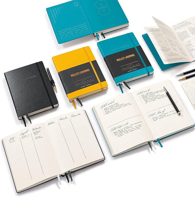 LEUCHTTURM1917 368952 Bullet Journal Edition 2 Green23, Medium A5, Hardcover, 206 Numbered Pages,Dotted